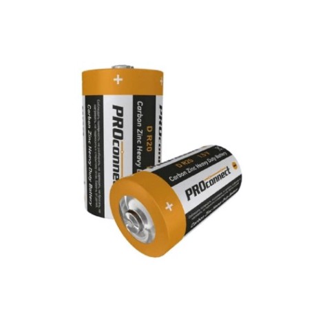 Батарейка Proconnect 30-0050 солевая D/R20, 1,5B, 2 шт Батарейка Proconnect 30-0050 солевая D/R20, 1,5B, 2 шт