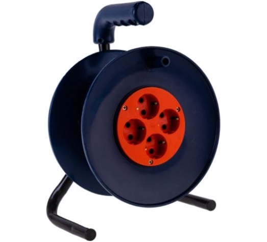 Катушка GLANZEN EL-00-240Z без провода 4 гнезда, с заземлением, Ф240мм Катушка GLANZEN EL-00-240Z без провода 4 гнезда, с заземлением, Ф240мм